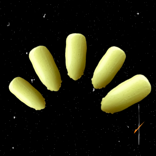 bright neon yellow press on nails 