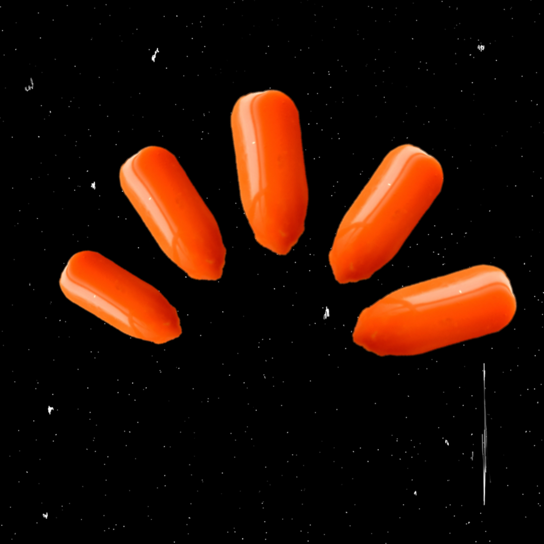 Orange fake nails 