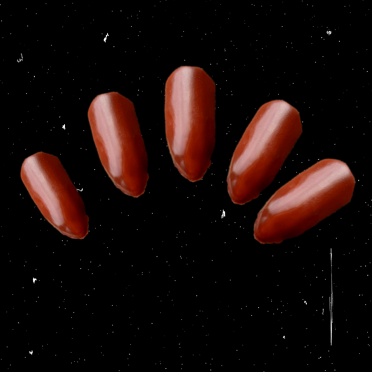 Dark brow stick-on nails 