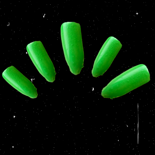 bright lime green press on fake nails 