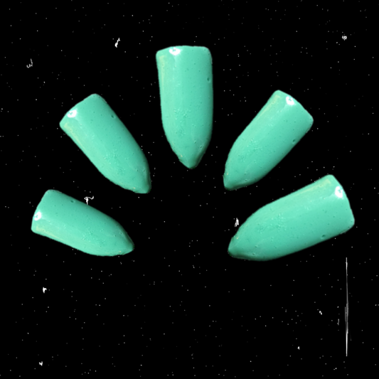 pale green press on nails